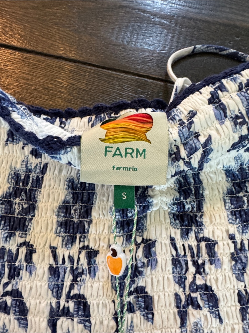 NWT FARM Rio Off White Sunmer Fruit Scarf Maxi dress sz Small - Picture 4 of 6